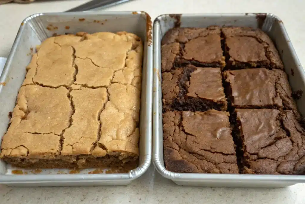 Overbaked Peanut Butter Brownies