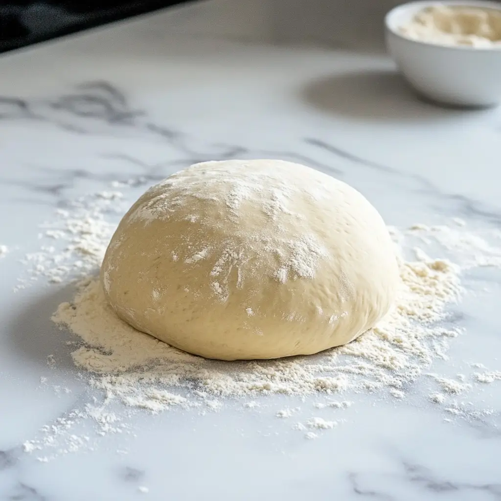  round ball of homemade Italian bread dough 