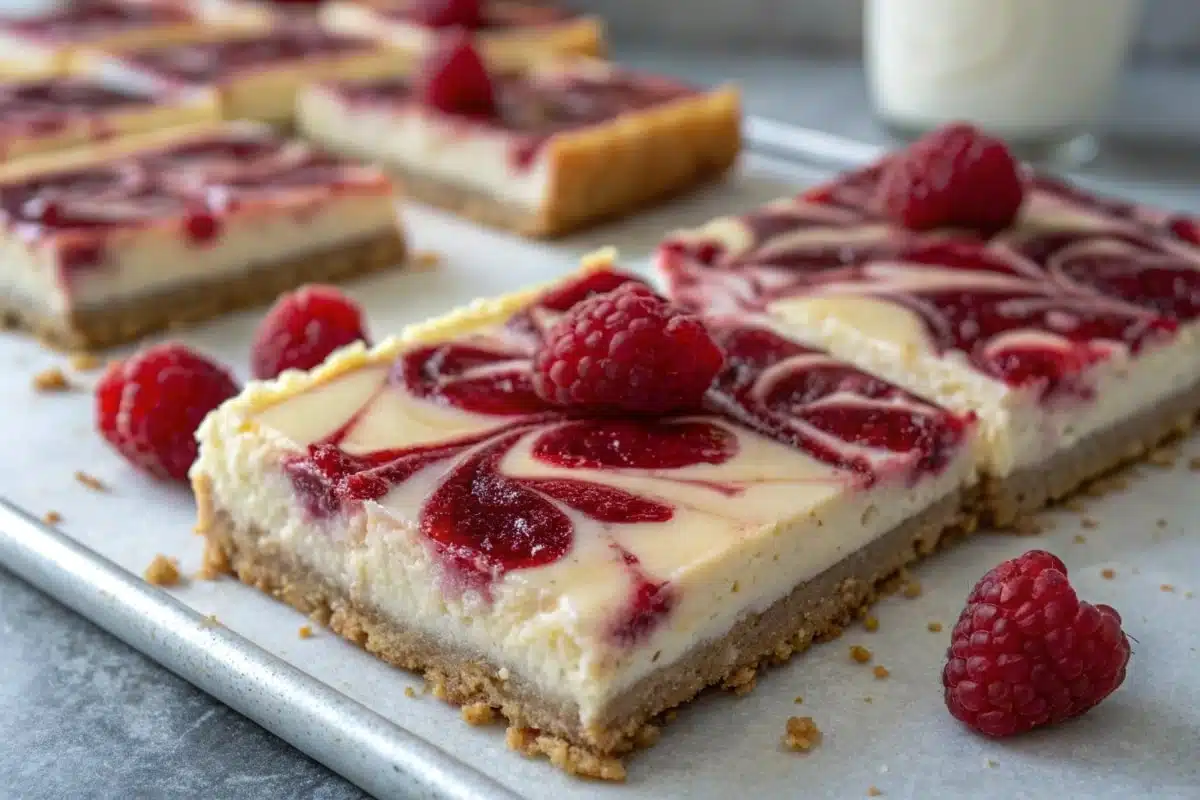 Raspberry cheesecake bars